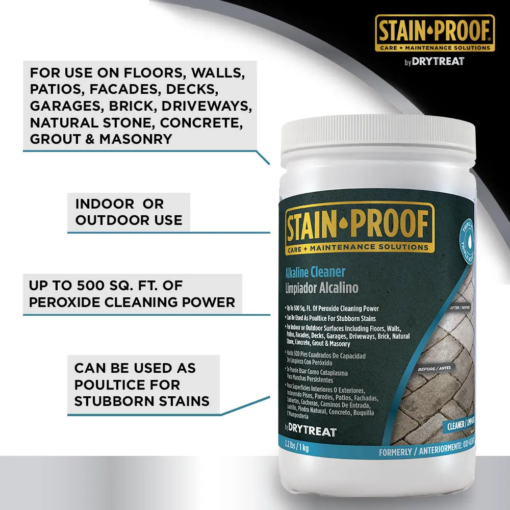 Alkaline Cleaner | Stain Proof | Safe, Enviro Friendly, Simple Stone and Concrete Cleaner | Canada - StoneSealer Canada Stone Cleaner