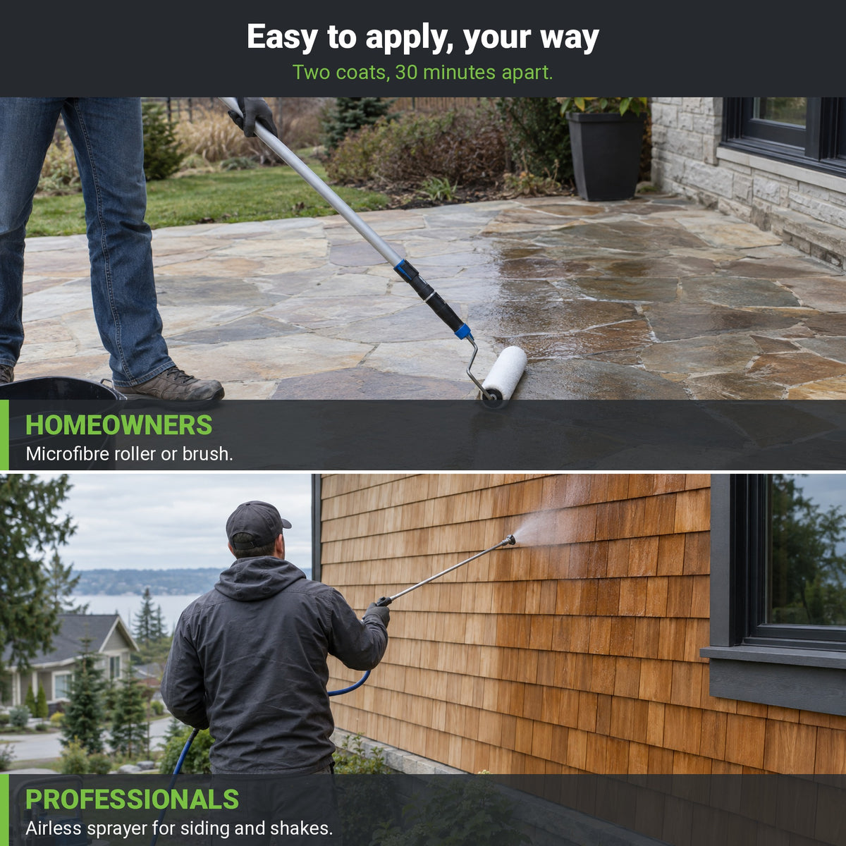 AquaBlocka: how it is applied, by homeowners and professionals