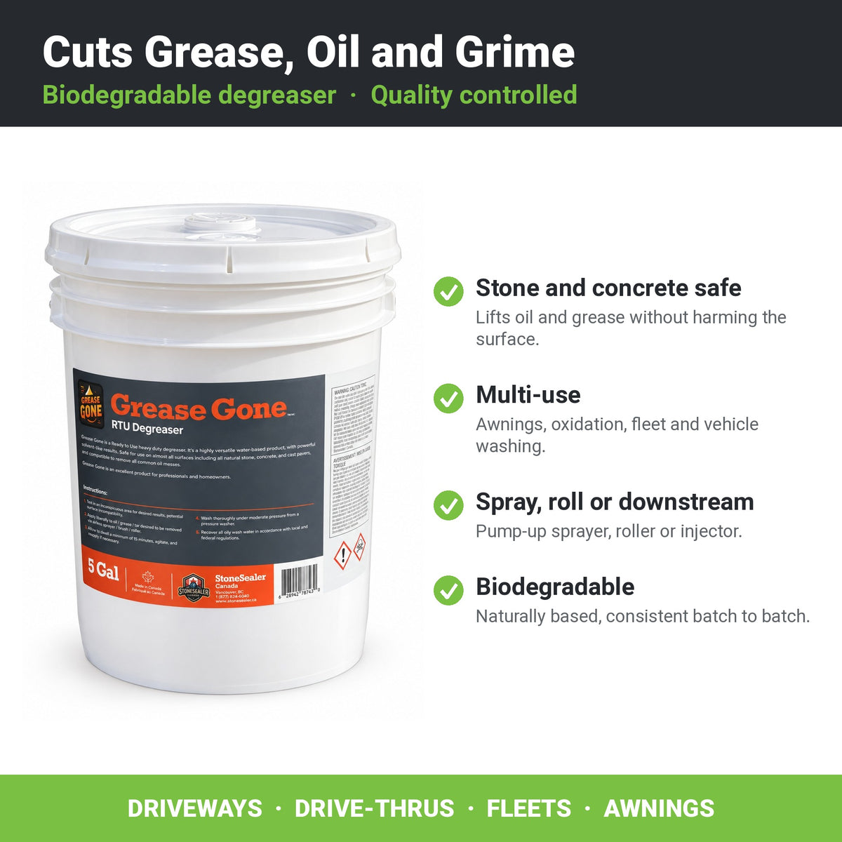 GreaseGone MAX All-Purpose Cleaner & Degreaser Concentrate key benefits