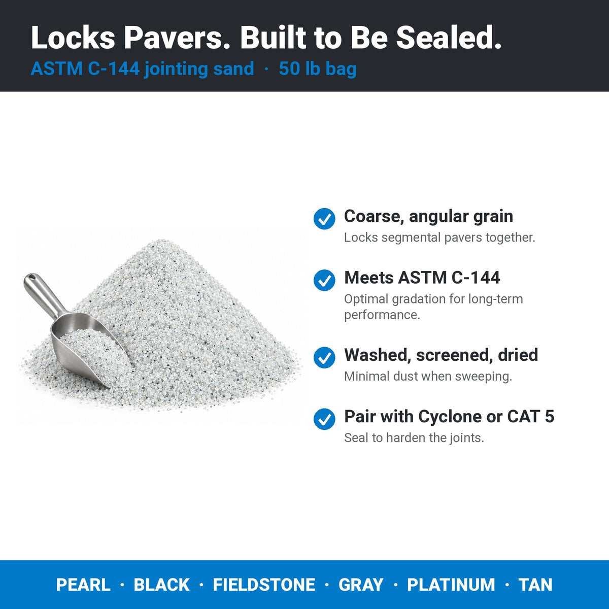 Trident SEK Premium Paver Jointing Sand key benefits